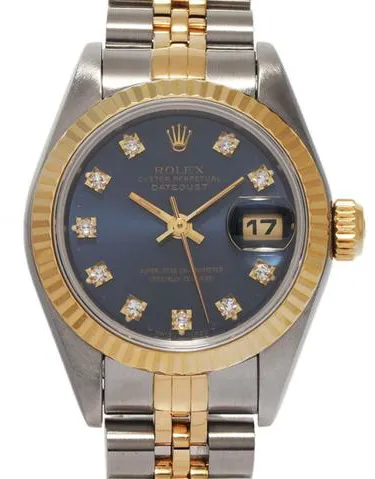 Rolex Datejust 69173G 26mm Yellow gold Blue 4