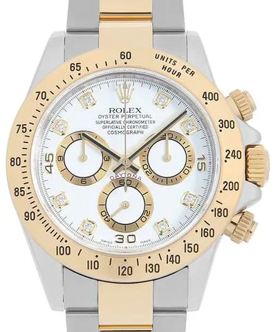 Rolex Daytona 116523G 40mm Yellow gold and Stainless steel White