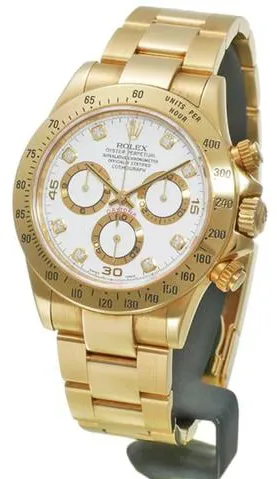 Rolex Daytona 116528 40mm Yellow gold White 1