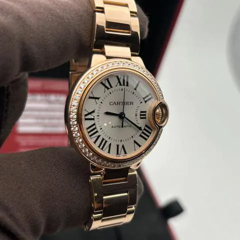 Cartier Ballon Bleu WJBB0036 33mm Rose gold Silver 2