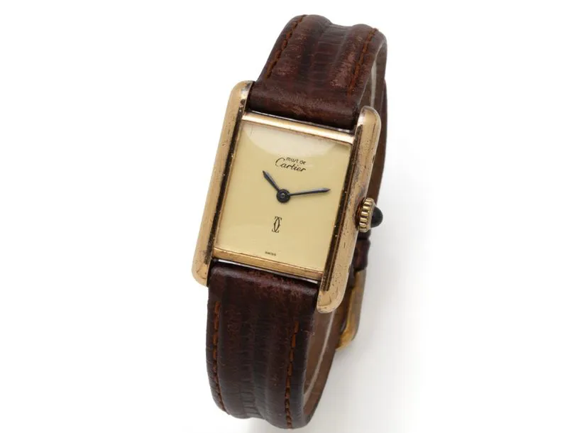 Cartier Tank Must 20.5mm Gold plated silver Ivory