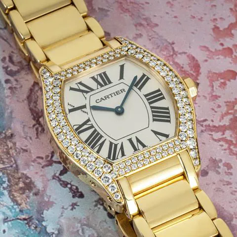 Cartier Tortue 2643 27mm Yellow gold Silver