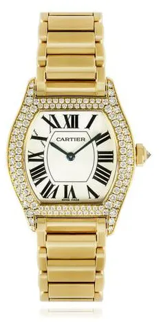 Cartier Tortue 2643 27mm Yellow gold Silver 1