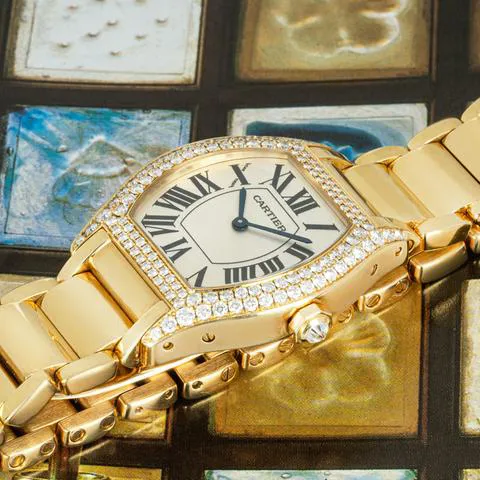 Cartier Tortue 2643 27mm Yellow gold Silver 2