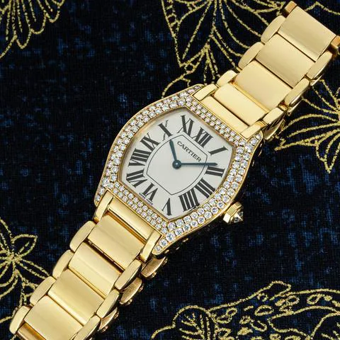 Cartier Tortue 2643 27mm Yellow gold Silver 9