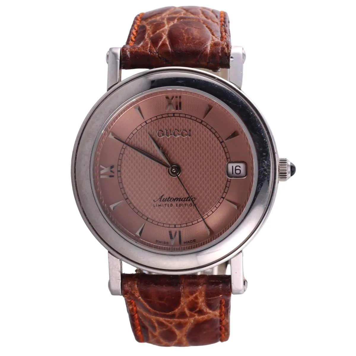 Gucci Roman 7400 33.5mm Stainless steel Salmon