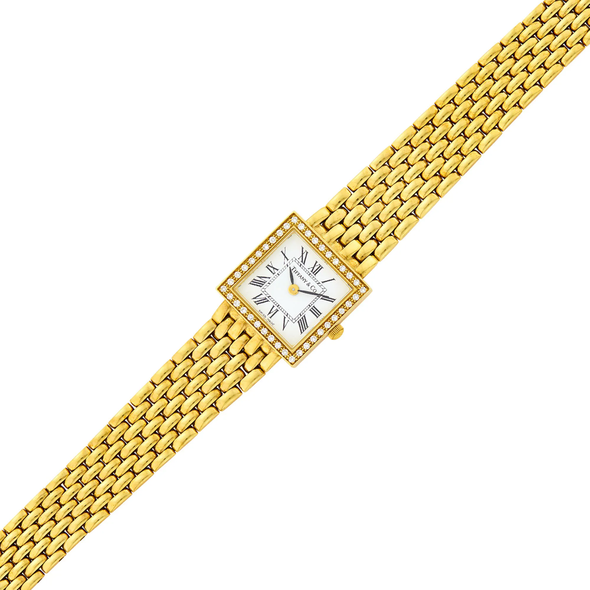 Tiffany 20mm Yellow gold and Diamond White