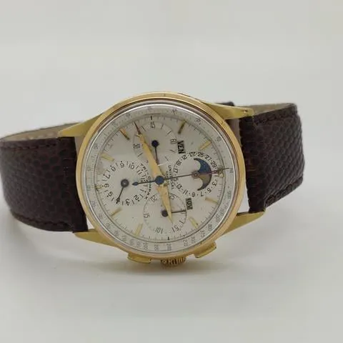 Universal Genève Compax 12’266 35mm Yellow gold Silver 3