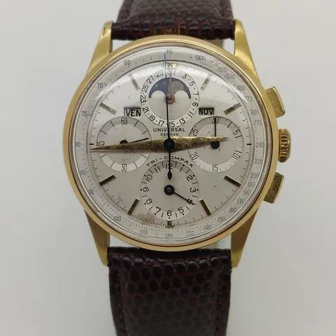 Universal Genève Compax 12’266 35mm Yellow gold Silver 7