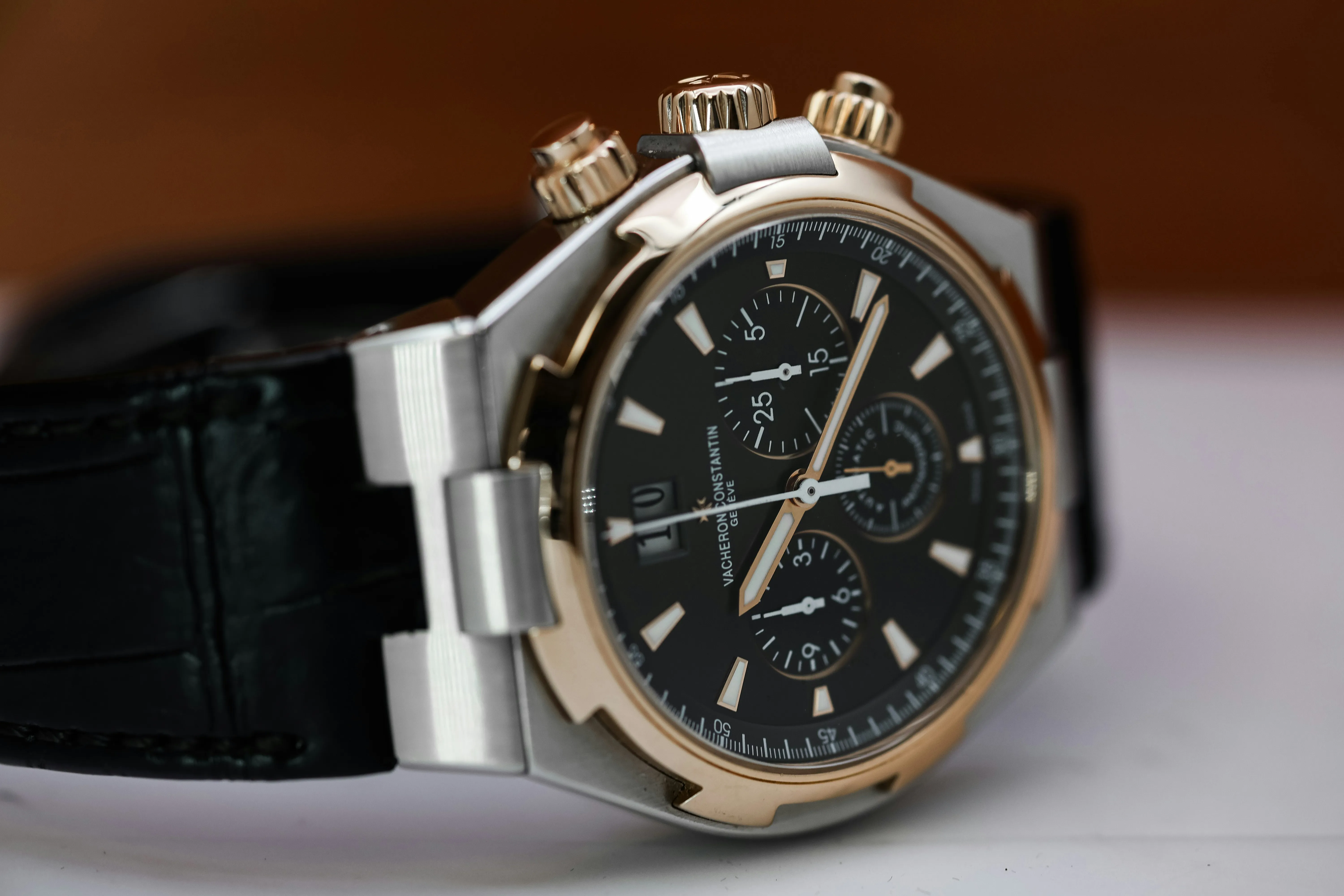 Vacheron Constantin Overseas Chronograph 49150/000M-9338 42mm Rose gold and Stainless steel Black 1