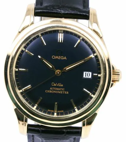 Omega De Ville Co-Axial 10mm Yellow gold Black