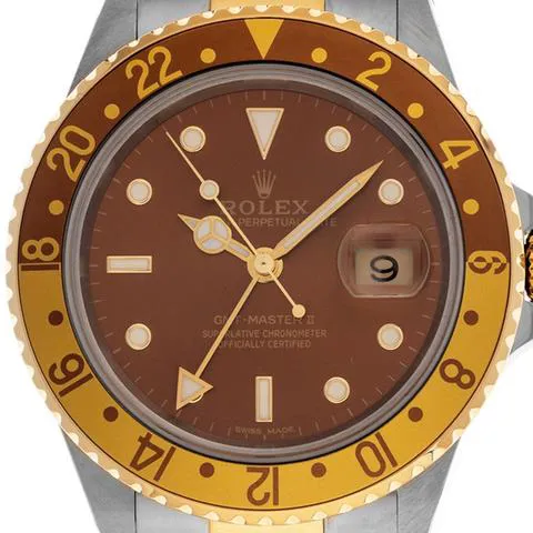 Rolex GMT-Master II 16713 40mm Yellow gold and Stainless steel Brown