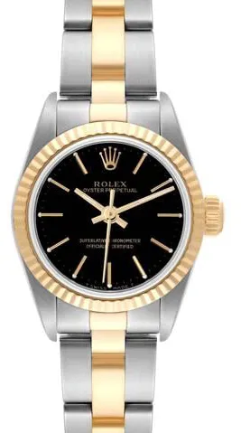 Rolex Oyster Perpetual 67193 24mm Stainless steel Black