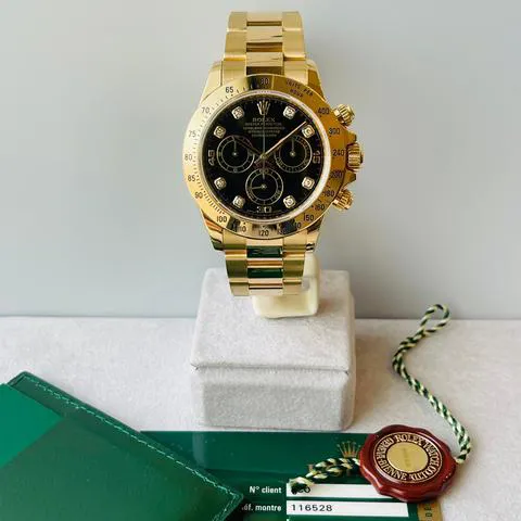 Rolex Daytona 116528 40mm Yellow gold Black 9