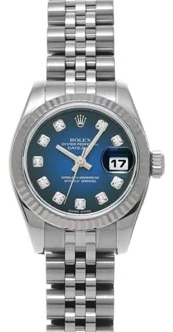 Rolex Lady-Datejust 179174G 26mm Stainless steel Blue