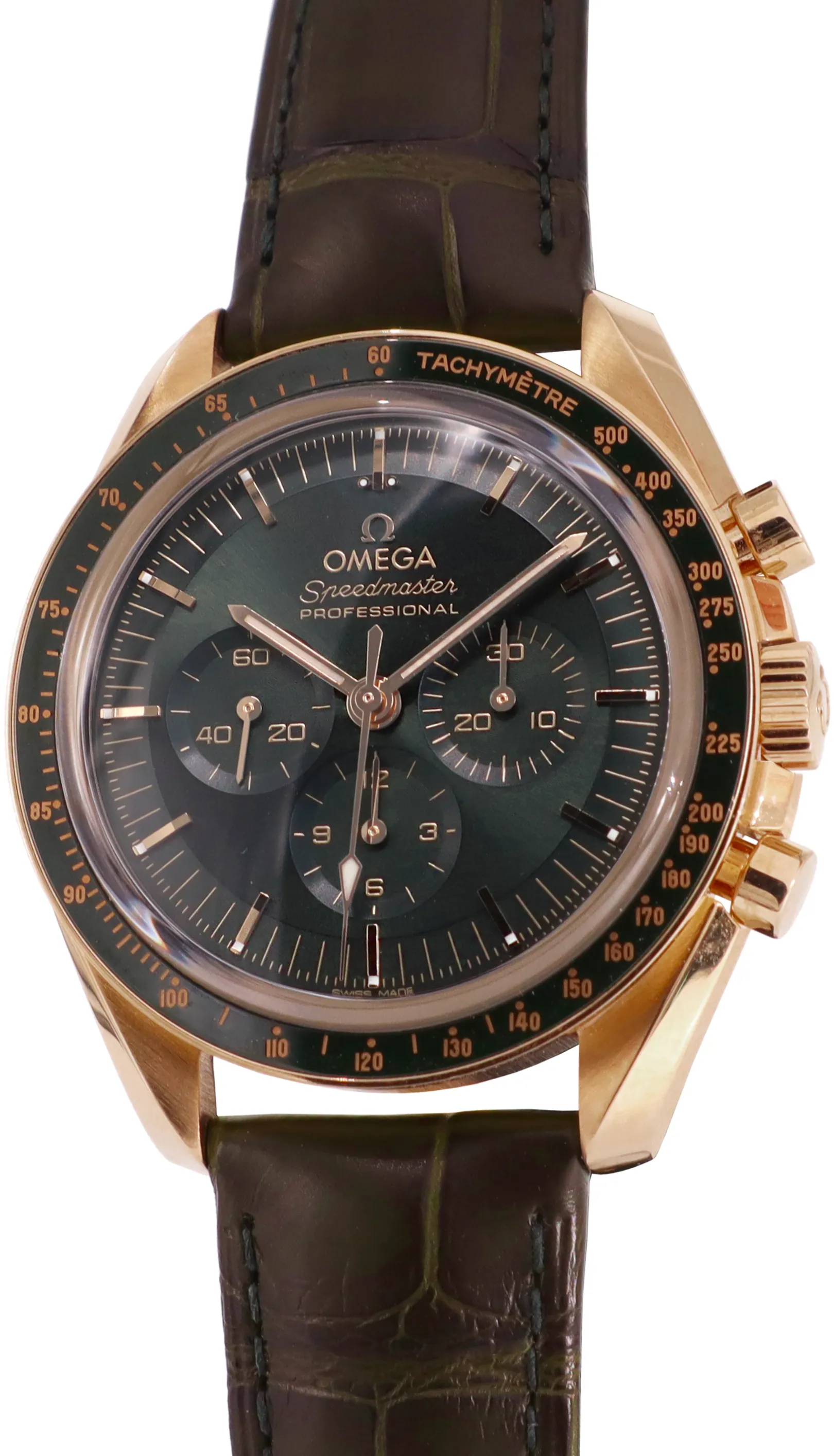 Omega Speedmaster Moonwatch 310.63.42.50.10.001 42mm Moonshine gold Green