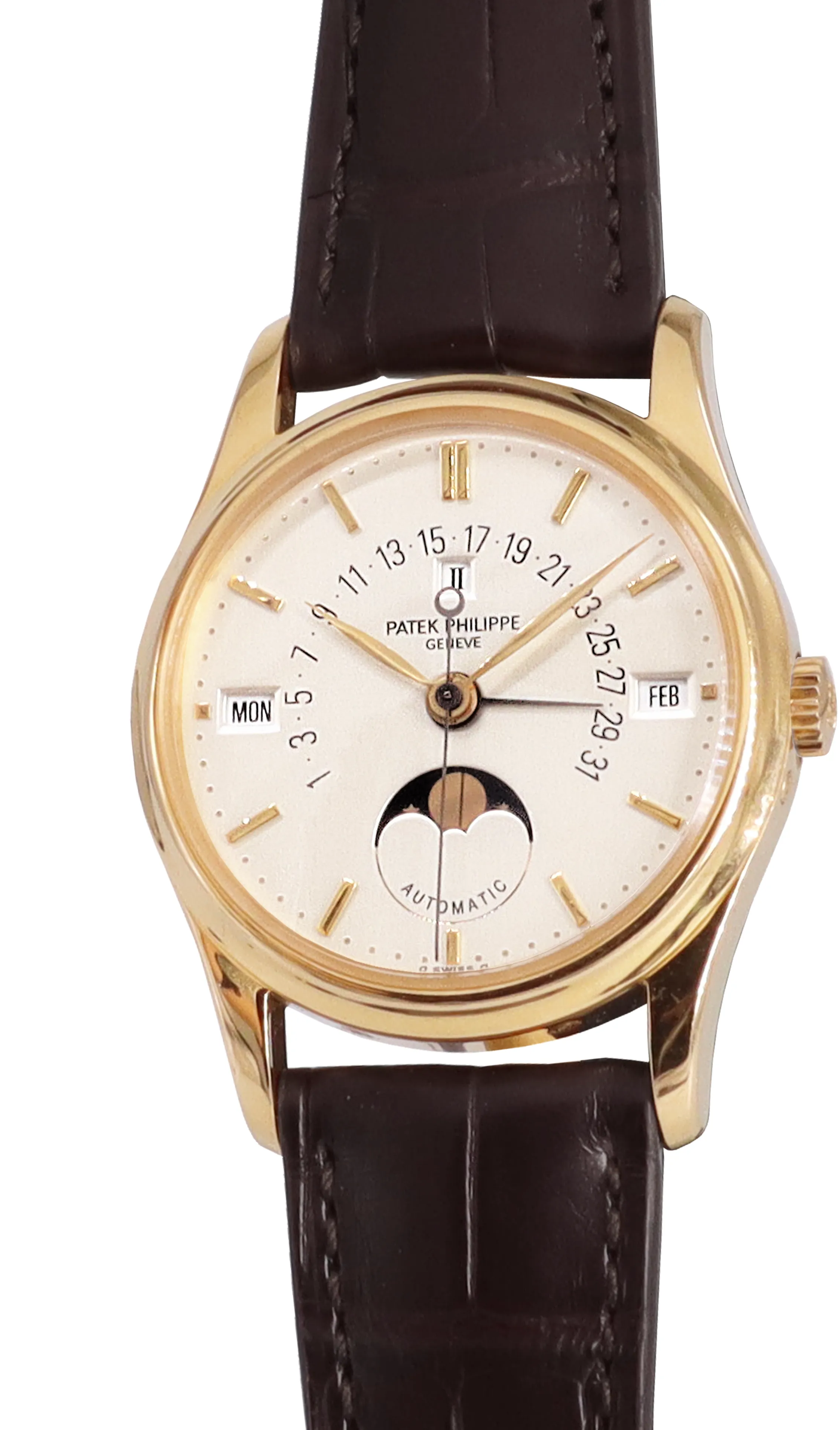 Patek Philippe Perpetual Calendar 5050J 35.5mm Yellow gold Silver