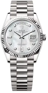 Rolex Day-Date 36 128239-0007 White gold White