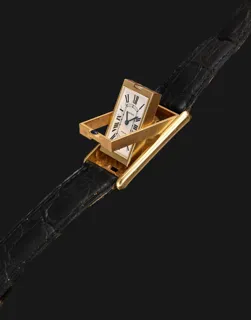 Cartier Tank Basculante 024-91 Yellow gold Silver