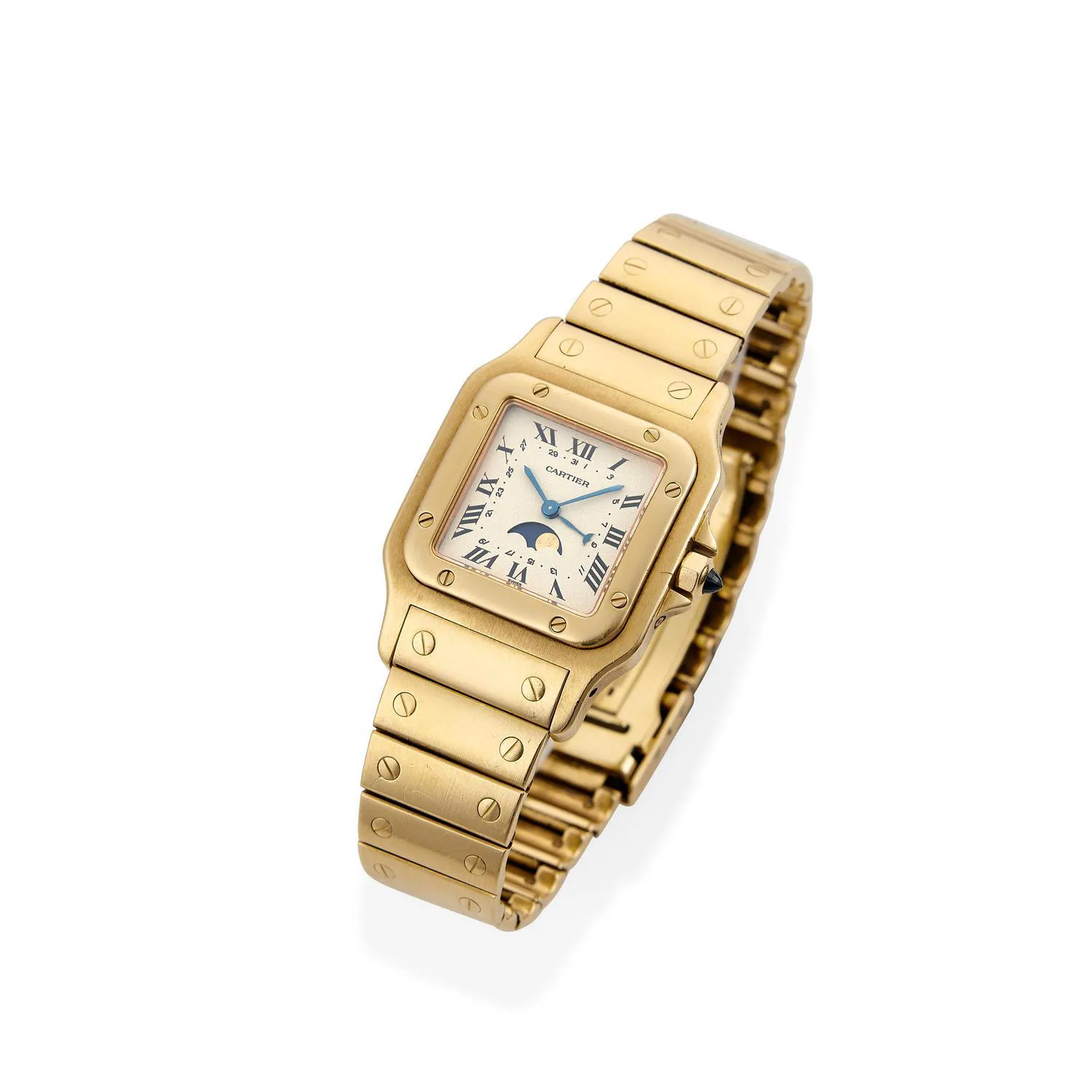 Cartier Santos 19901 29mm Yellow gold Silver