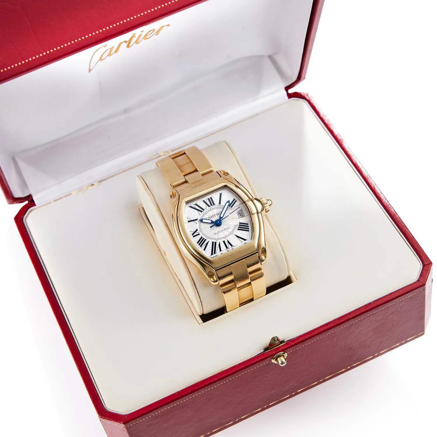 Cartier Roadster 2524 37mm Yellow gold Silver