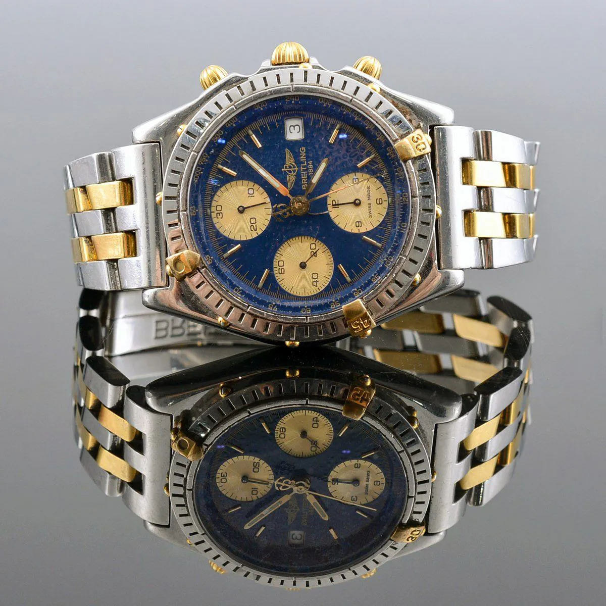 Breitling Stainless steel and 18k yellow gold Blue 2