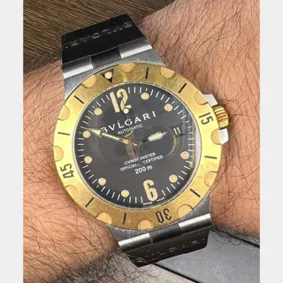 Bulgari Diagono SD38SG Yellow gold and Stainless steel