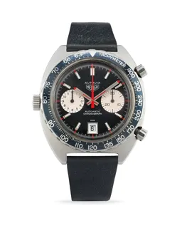 Heuer Autavia 1163 Stainless steel Black