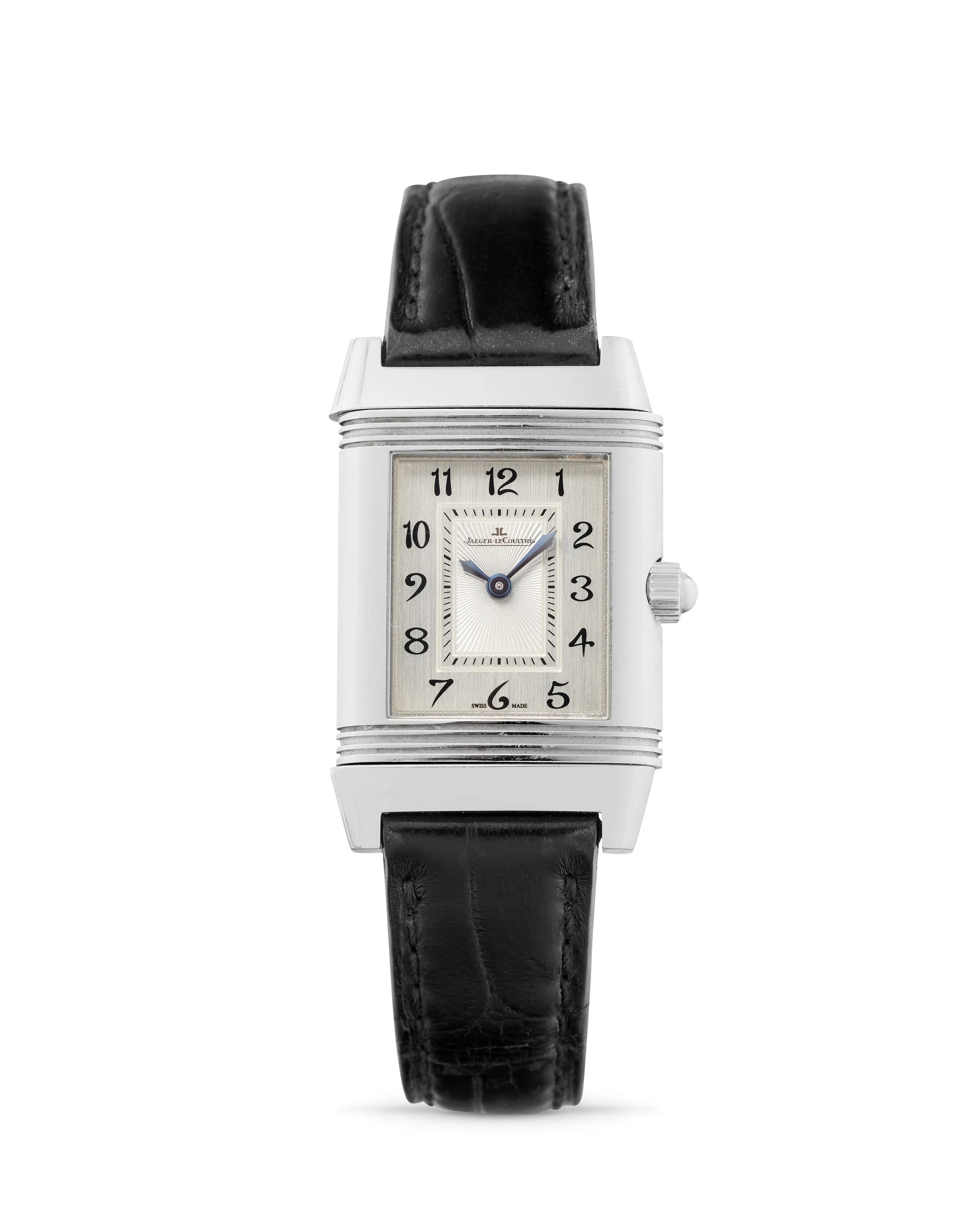 Jaeger-LeCoultre Reverso Duetto 266.8.44 21mm Stainless steel and diamond-set Silver and black 1