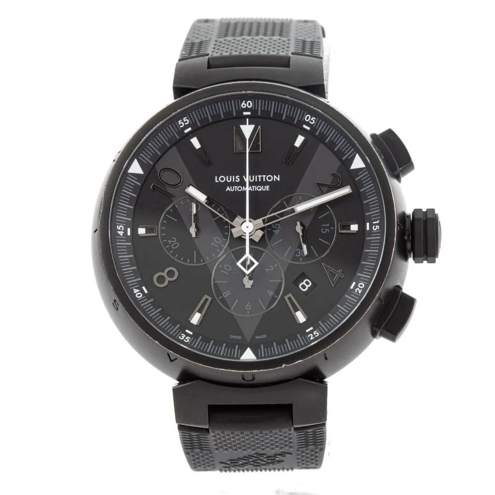 Louis Vuitton Tambour Q1A62Z 46mm Stainless steel and PVD Black