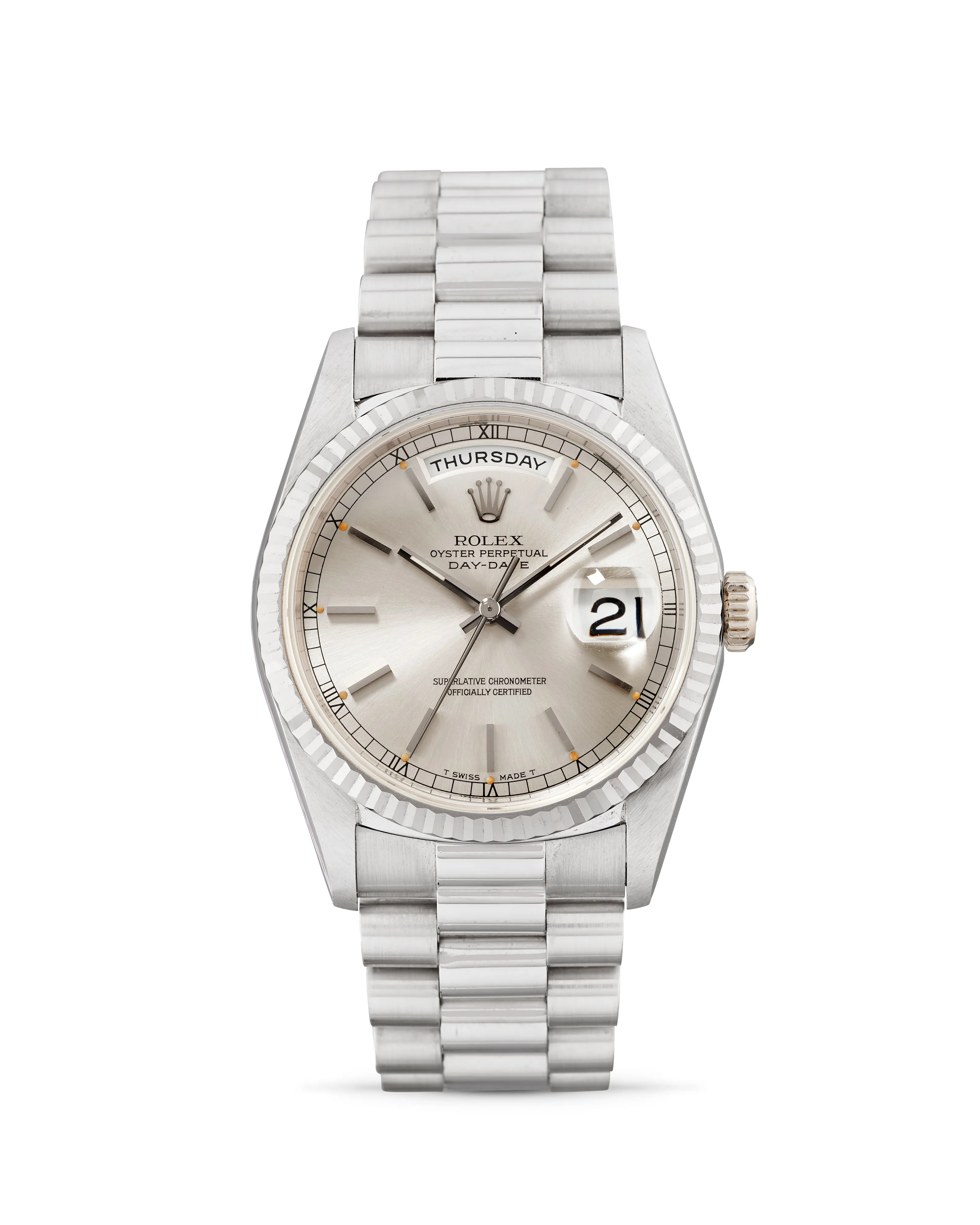 Rolex Day-Date 36 18239 36mm White gold Silver