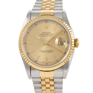 Rolex Datejust 36 16233 18ct yellow gold and stainless steel Golden