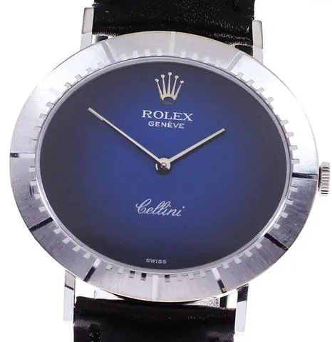 Rolex Cellini 4083 33mm White gold Blue