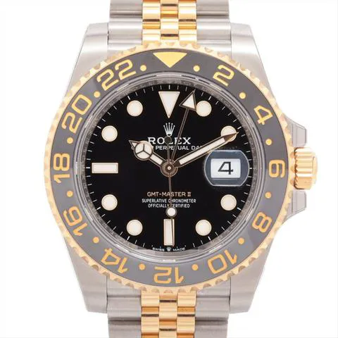 Rolex GMT-Master II 126713GRNR 48mm Yellow gold and Stainless steel Black