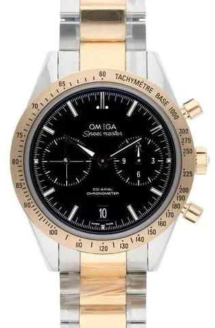 Omega Speedmaster '57 331.20.42.51.01.002 41.5mm Yellow gold and stainless steel Black