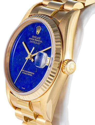 Rolex Datejust 36 16018 36mm Yellow gold Blue 1