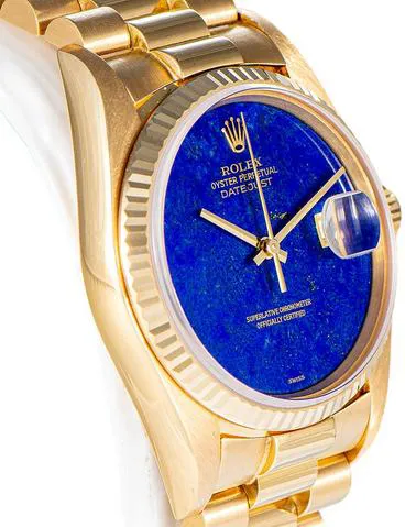 Rolex Datejust 36 16018 36mm Yellow gold Blue 2