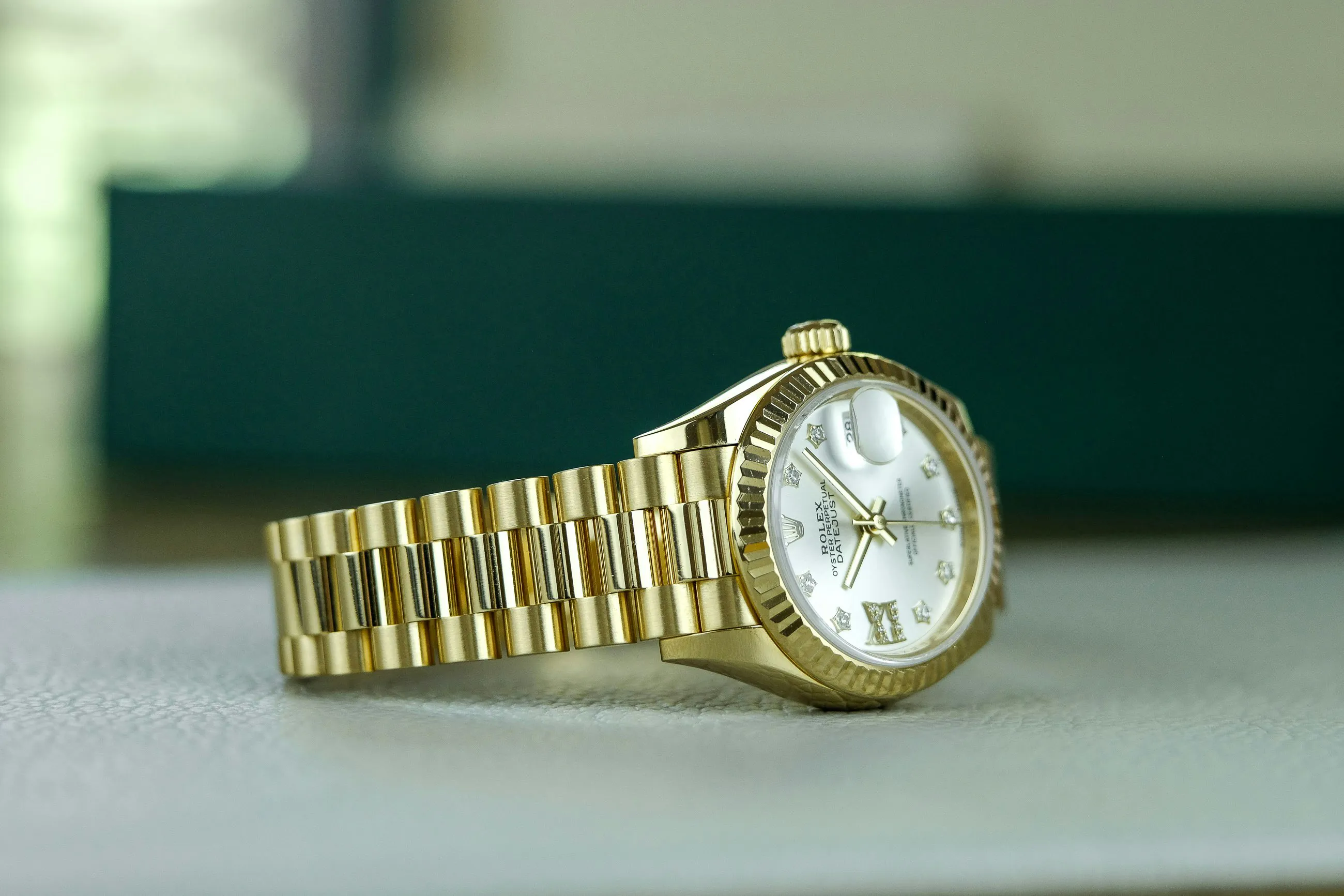 Rolex Lady-Datejust 279178 28mm Yellow gold Silver with diamond 13