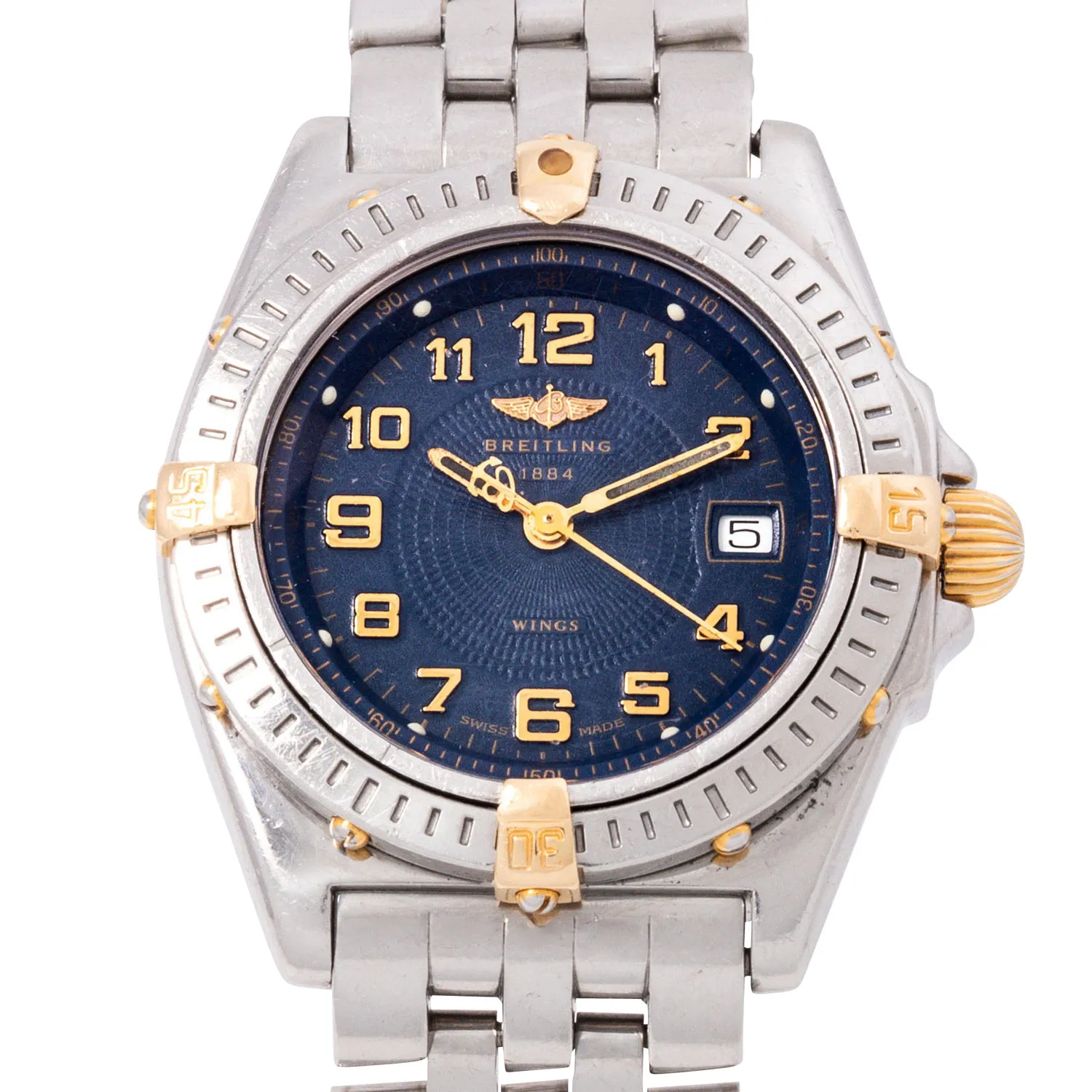 Breitling Windrider B67350 31.5mm Yellow gold and Stainless steel Blue