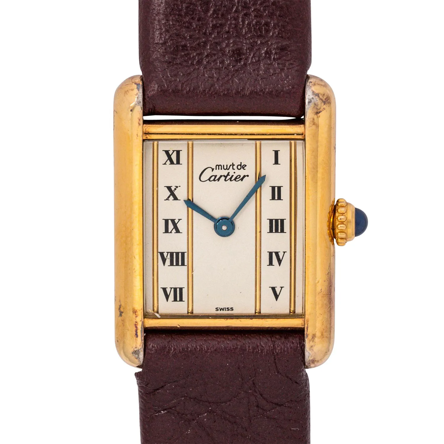 Cartier Tank 5057001 20.5mm Silver and gold-plated Cream