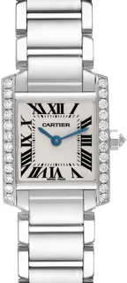 Cartier Tank Française WE1002S3 18k white gold Silver