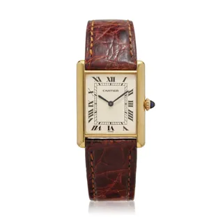 Cartier Tank Louis 1600 Yellow gold White