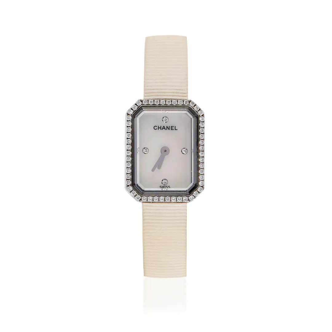 Chanel Première 15mm Stainless steel and Diamond Mother of pearl & Diamond