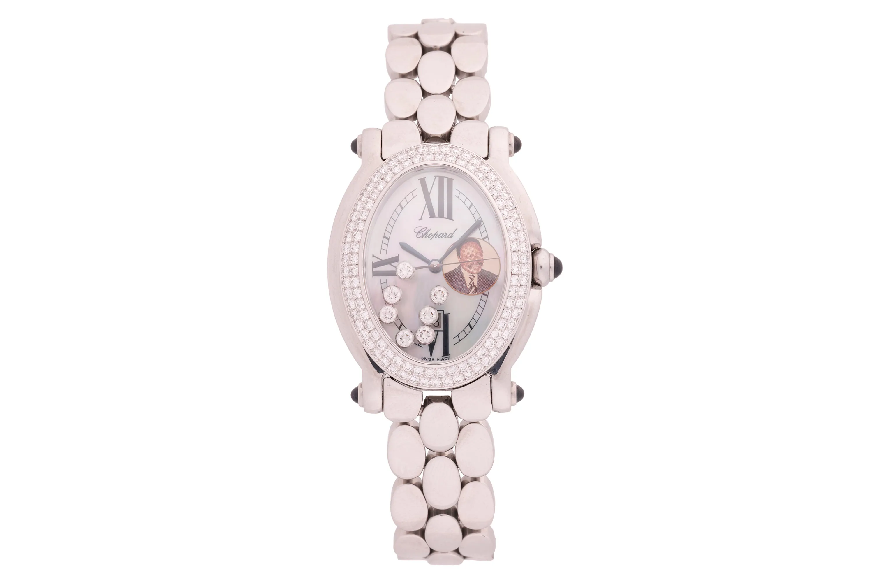 Chopard Happy Sport 27/8953-23 30mm Stainless steel and diamond-set Mother-of-pearl