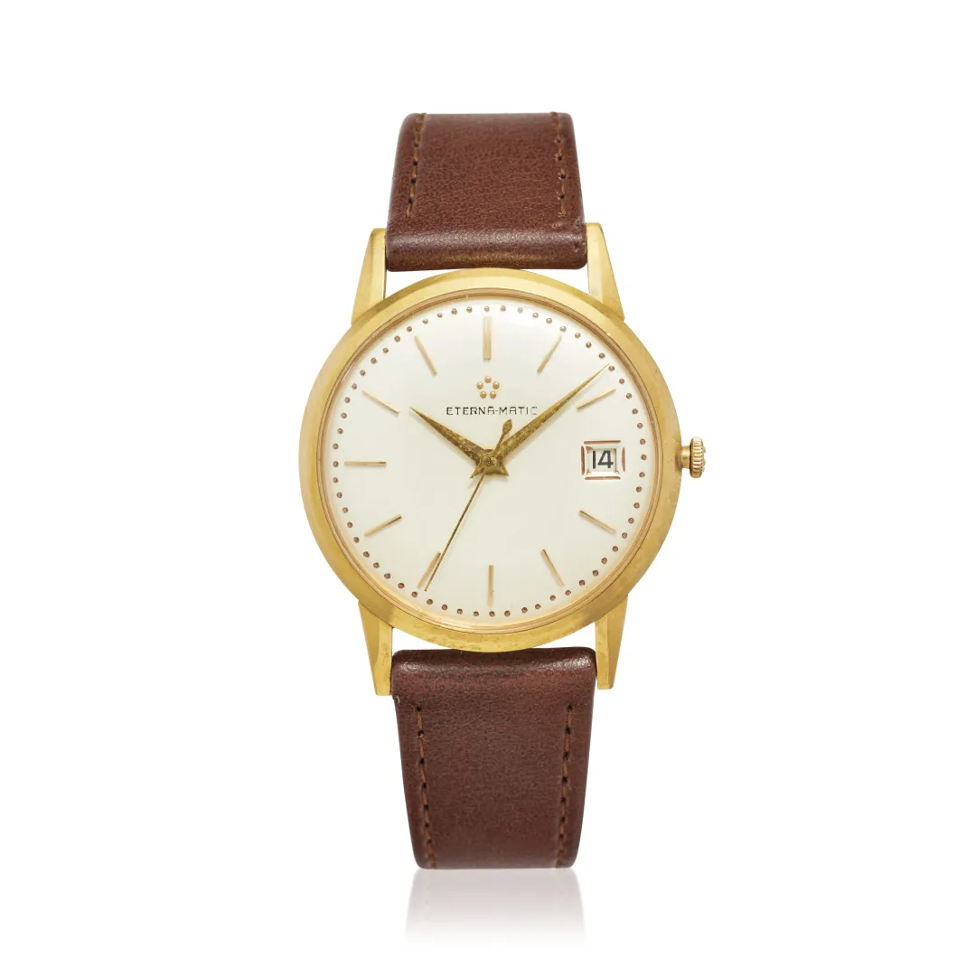 Eterna Eterna-Matic 34mm Yellow gold Silver