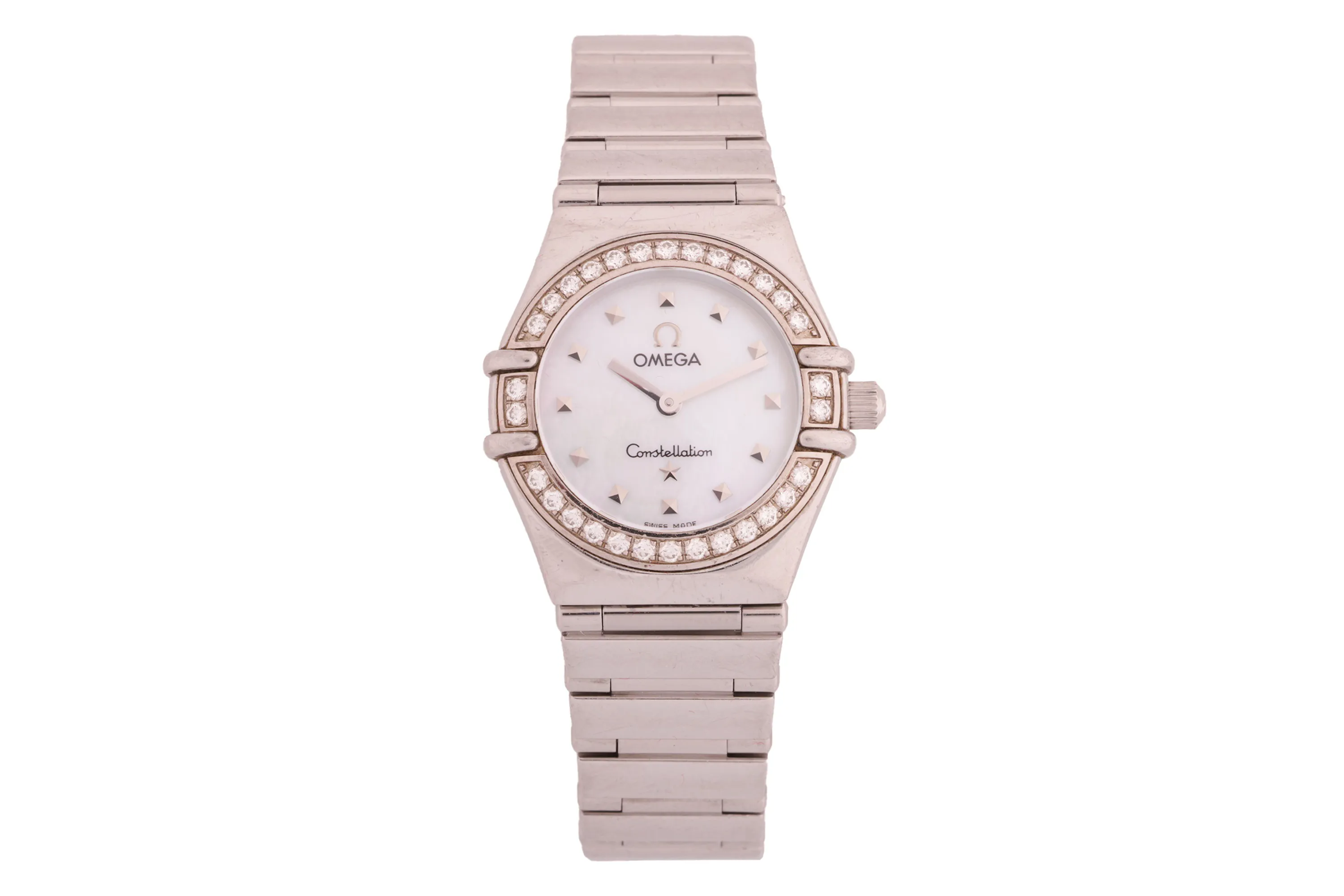 Omega Constellation 1465.71.00 23mm Stainless steel and diamond-set Mother-of-pearl