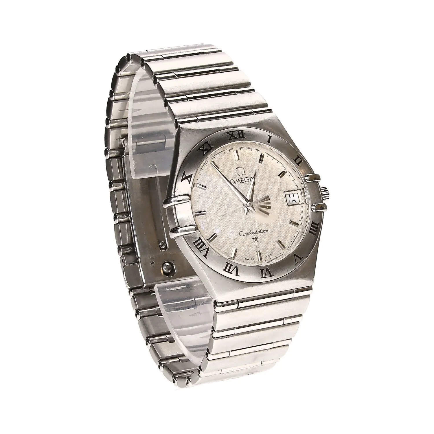 Omega Constellation nullmm Stainless steel White