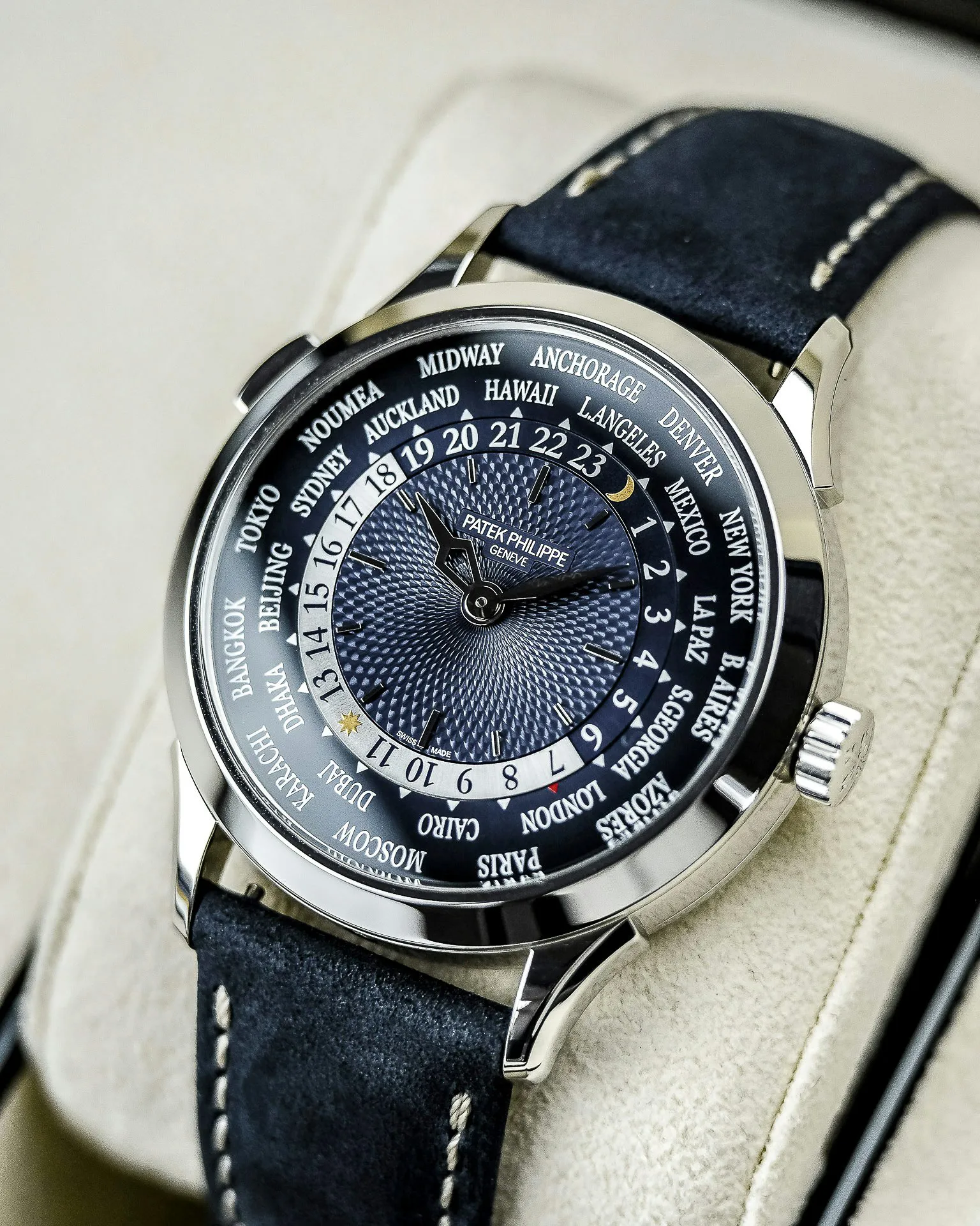 Patek Philippe World Time 5230P 38.5mm Platinum Blue 4