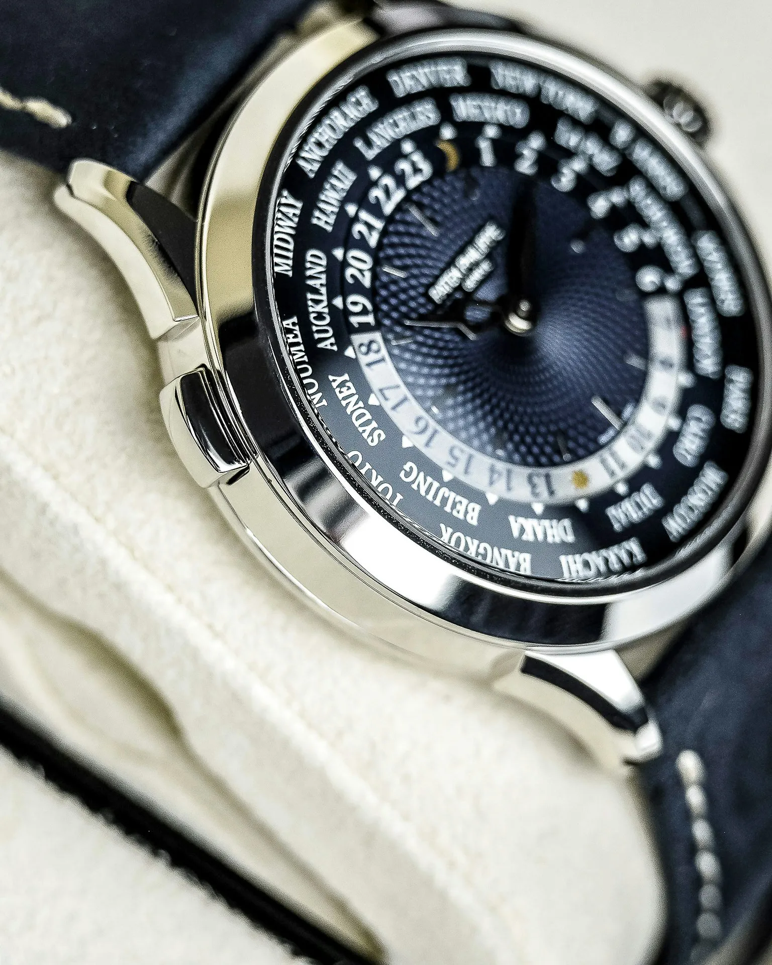 Patek Philippe World Time 5230P 38.5mm Platinum Blue 5