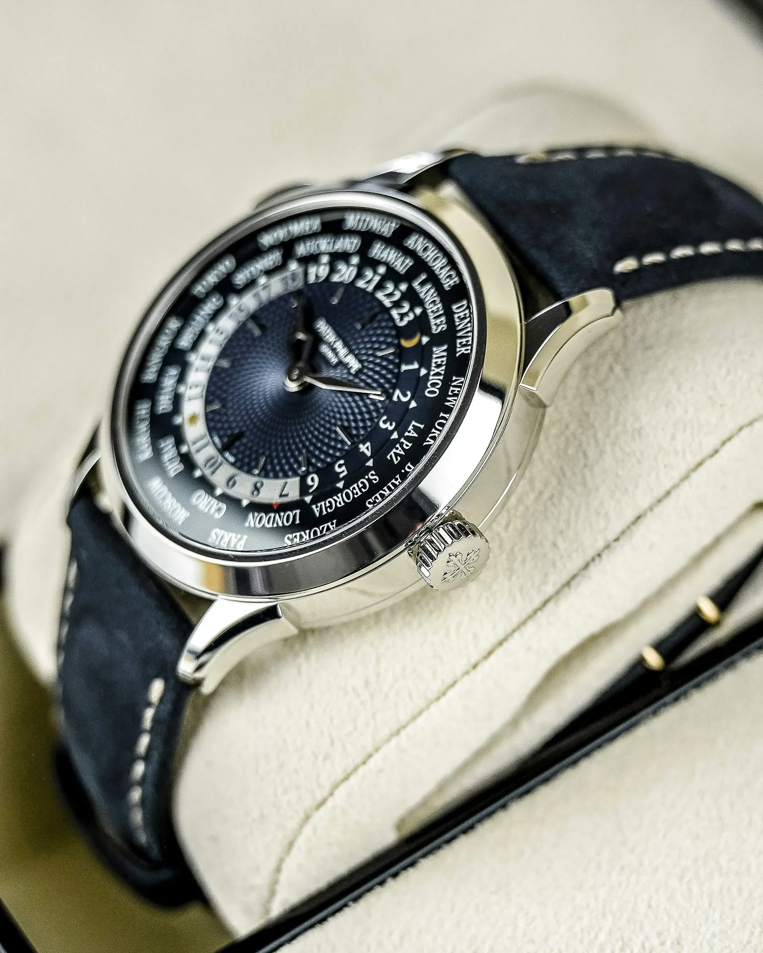 Patek Philippe World Time 5230P 38.5mm Platinum Blue 6